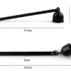 Stingator lumanare , metalic, cap flexibil, negru Twinkle